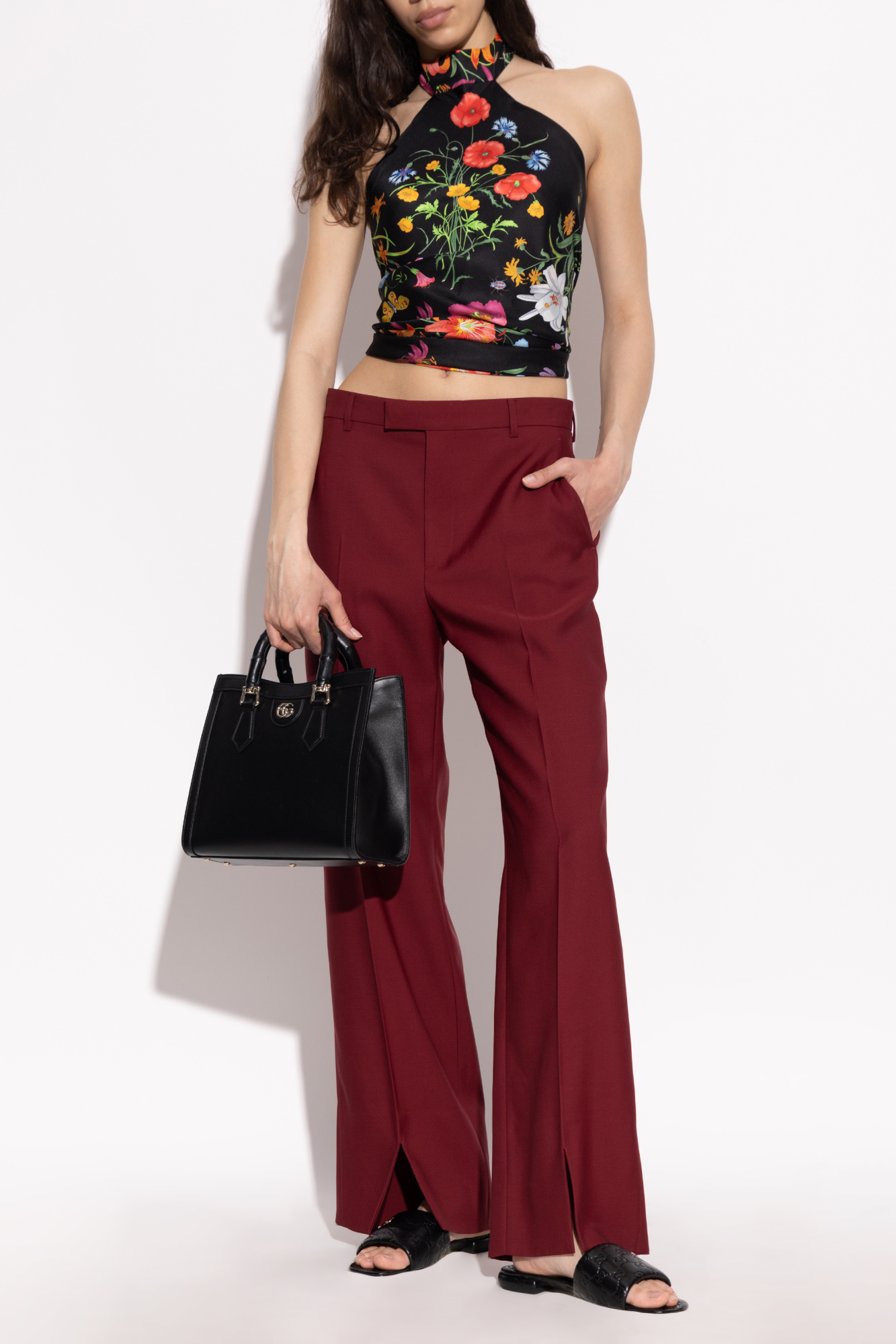 【可愛い2色カラーあり♪】GUCCI Women Tops GG lamé jacquard top in ivory and blue | GUCCI® US